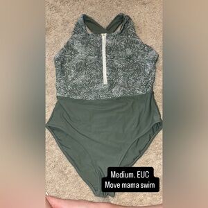 Women's Green One Piece Swimsuit